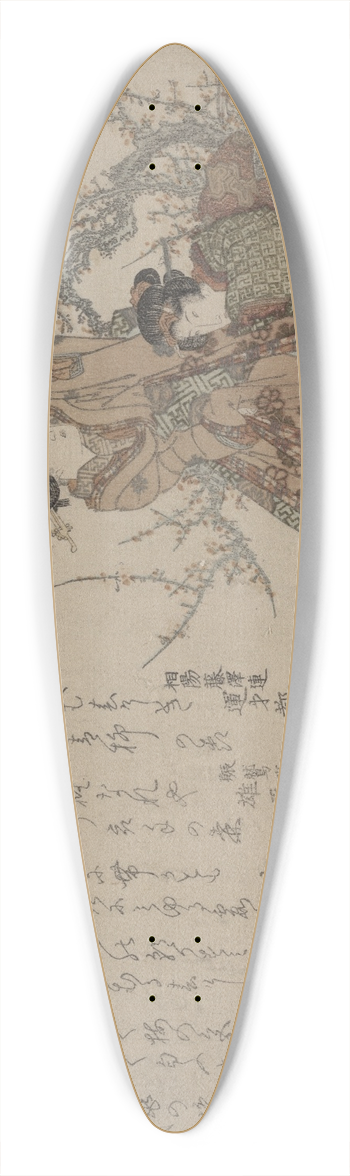 Keisai Eisen - Baika saru hiku musume 39.3 inch art pintail longboard deck