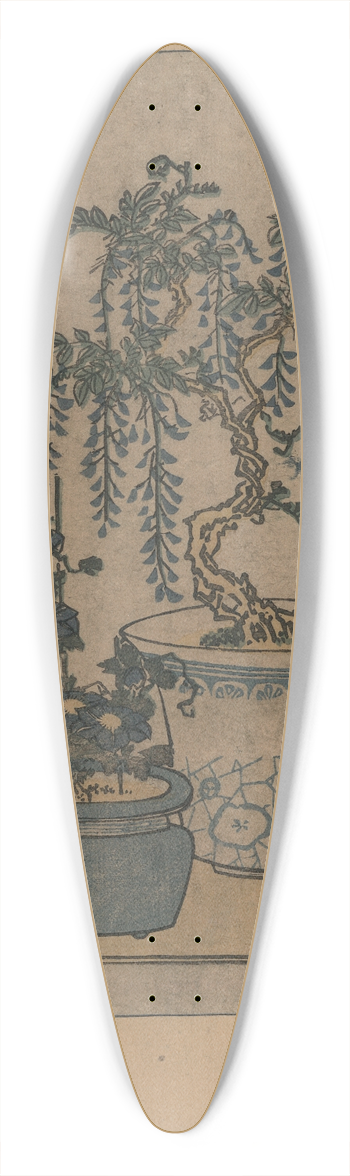 Keisai Eisen - Fuji no hachiuei 39.3 inch art pintail longboard deck