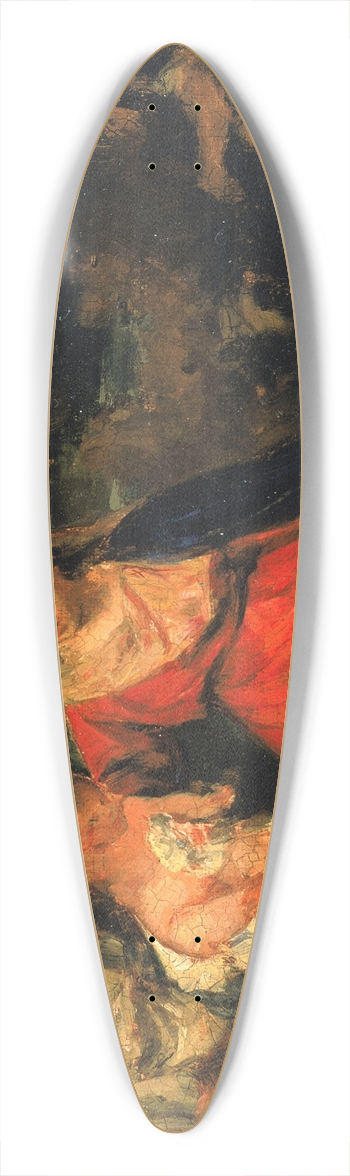 Kenyon Cox - After Titians Madonna of the Rabbit 39.3 inch art pintail longboard deck