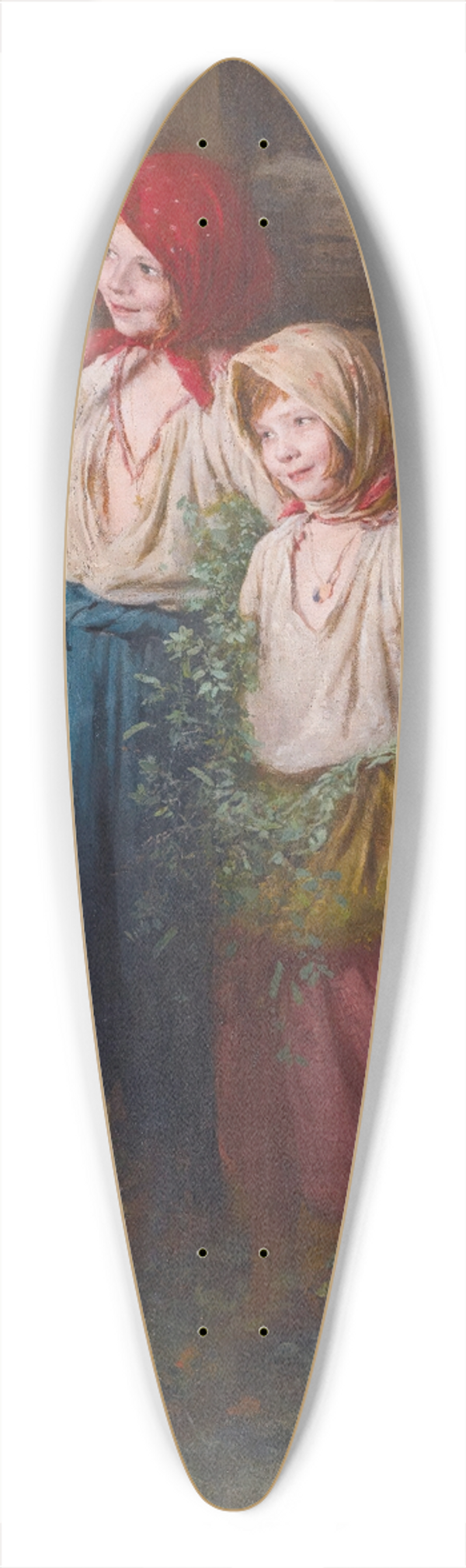 Kirill Vikentevich Lemokh - Village Girls 39.3 inch art pintail longboard deck