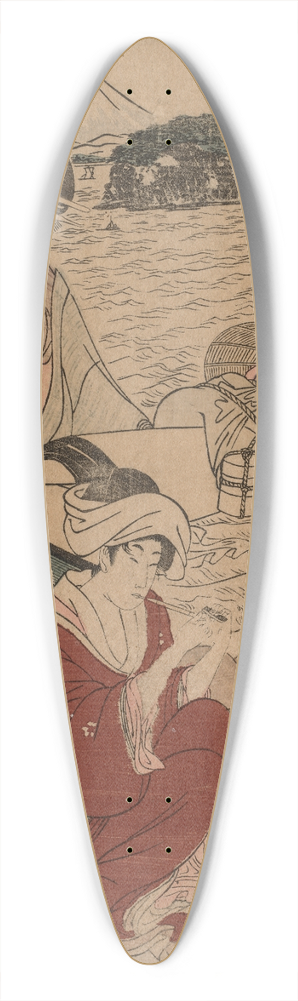 Kitagawa Utamaro - No Title 39.3 inch art pintail longboard deck