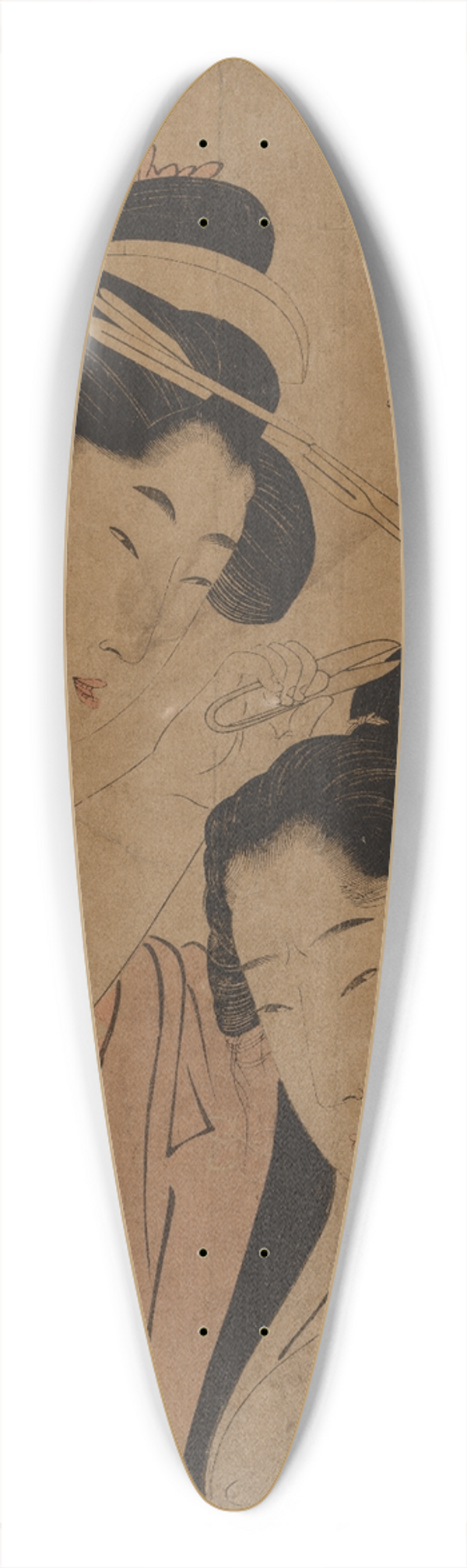 Kitagawa Utamaro - No Title 39.3 inch art pintail longboard deck