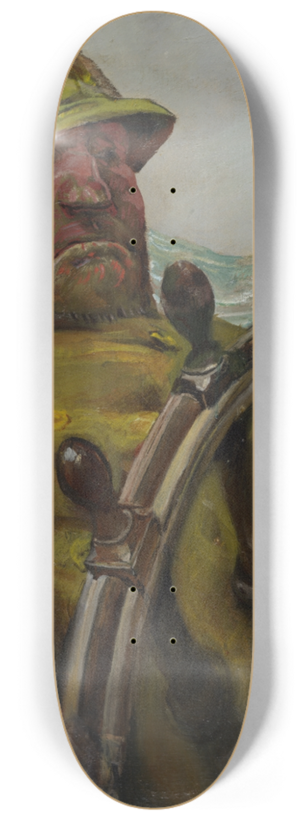 Christian Krohg - At the Rudder 8.25 inch art skate deck