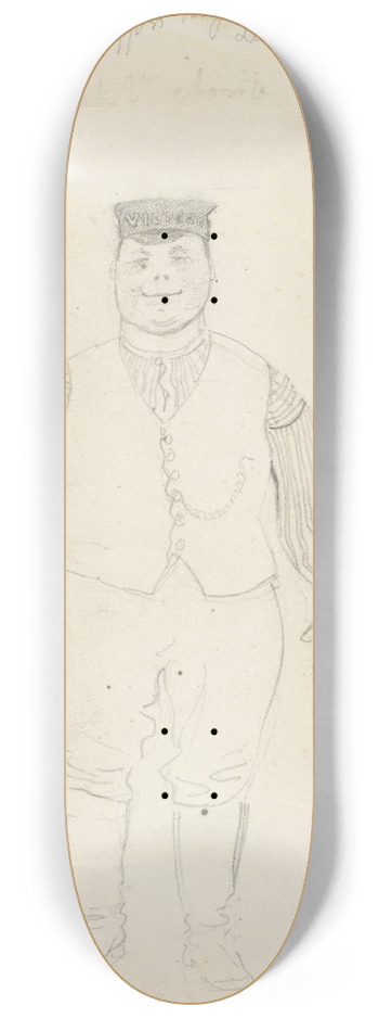 Christian Krohg - Breren p Victoria, helfigur en face 8.25 inch art skate deck