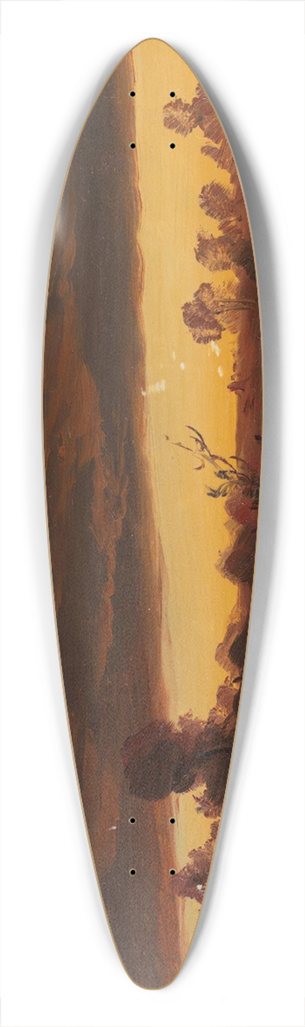 Knud Baade - Cloud Study 39.3 inch art pintail longboard deck