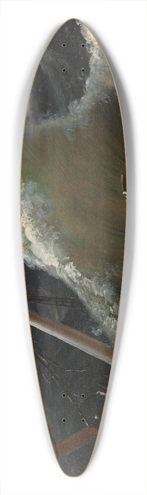 Knud Baade - Shipwreck 39.3 inch art pintail longboard deck