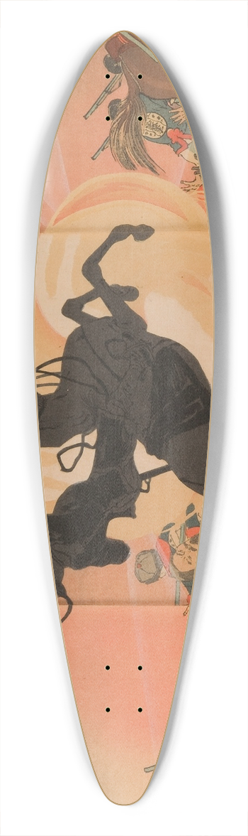 Kobayashi Kiyochika - Bombarding the Enemy Camp as Our Second Army Lands at Jinzhou Fortress 39.3 inch art pintail longboard deck