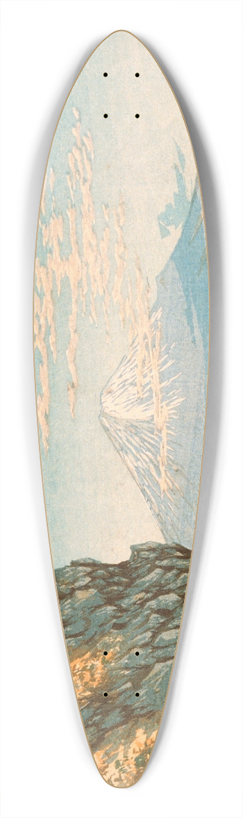 Kobayashi Kiyochika - Mount Fuji From Satta, Sketched At 9 A.M. In Mid-January, 1881 39.3 inch art pintail longboard deck