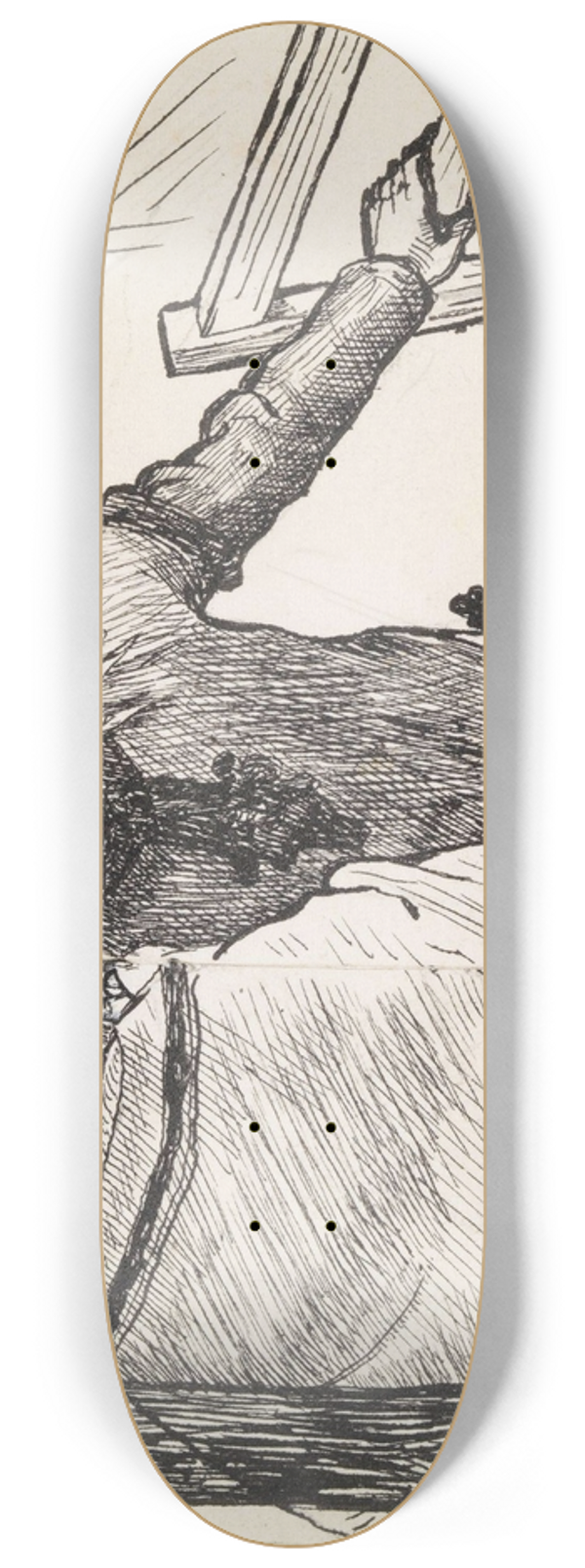 Christian Krohg - Gunhild ber Hkon leite etter kong Tryggves barn 8.25 inch art skate deck
