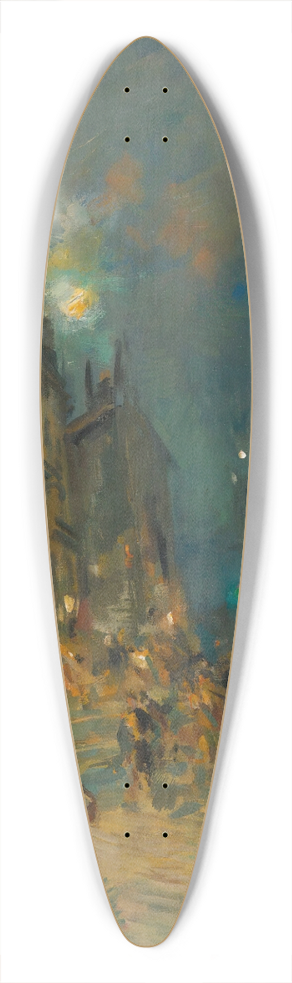 Konstantin Alexeevich Korovin - Marseilles Quay By Night 39.3 inch art pintail longboard deck