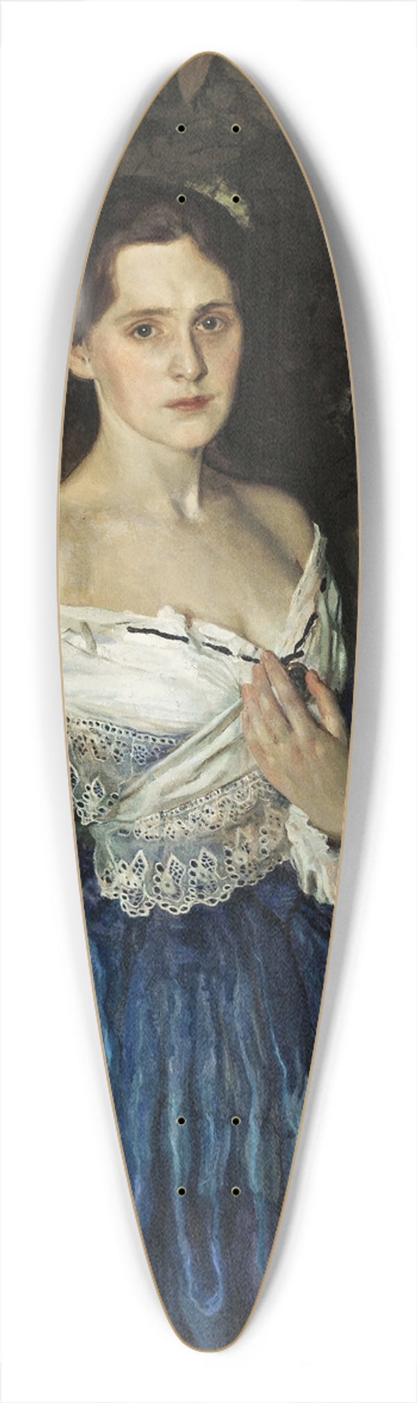 Konstantin Andreevich Somov - Lady In Blue. Portrait Of Ye.M. Martynova 39.3 inch art pintail longboard deck