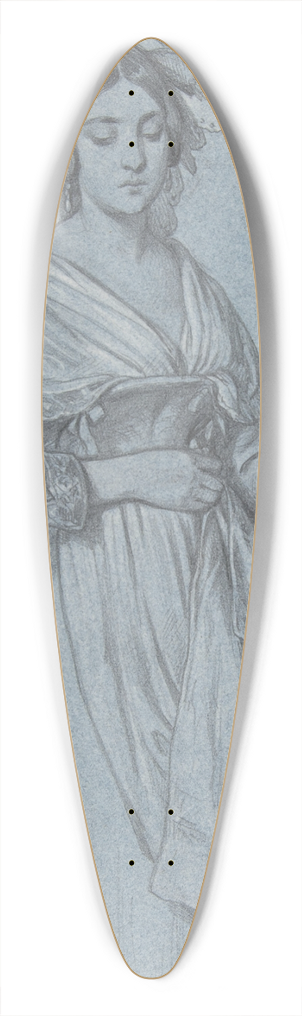 Konstantin Johannes Franz Cretius - Study of a Roman Woman 39.3 inch art pintail longboard deck