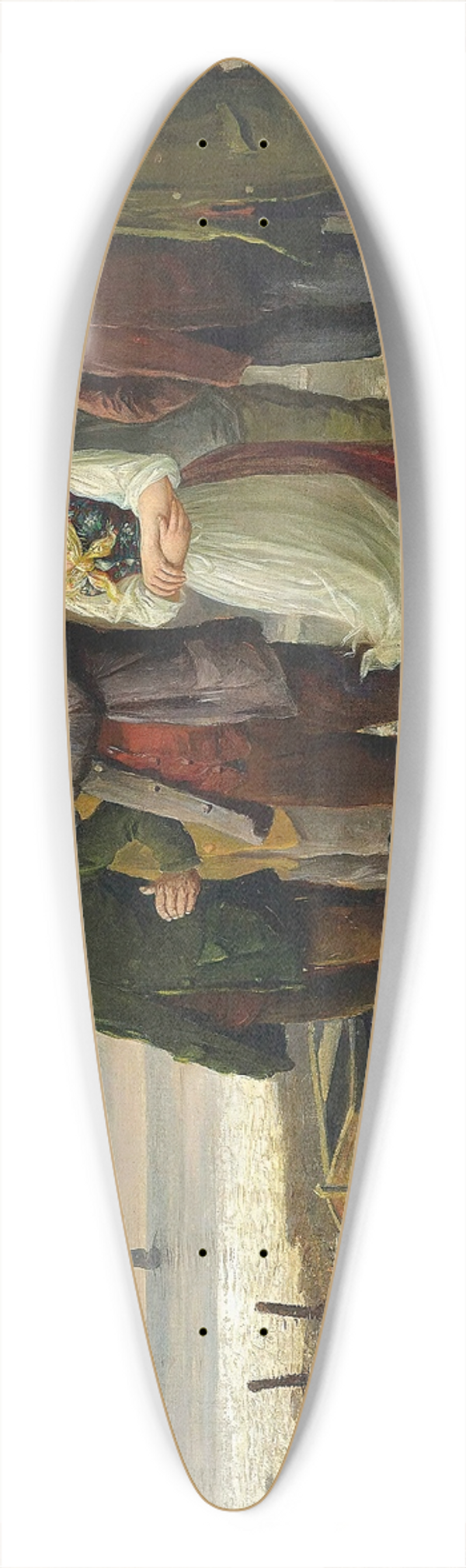 Konstantin Stoitzner - Waiting for the catch 39.3 inch art pintail longboard deck