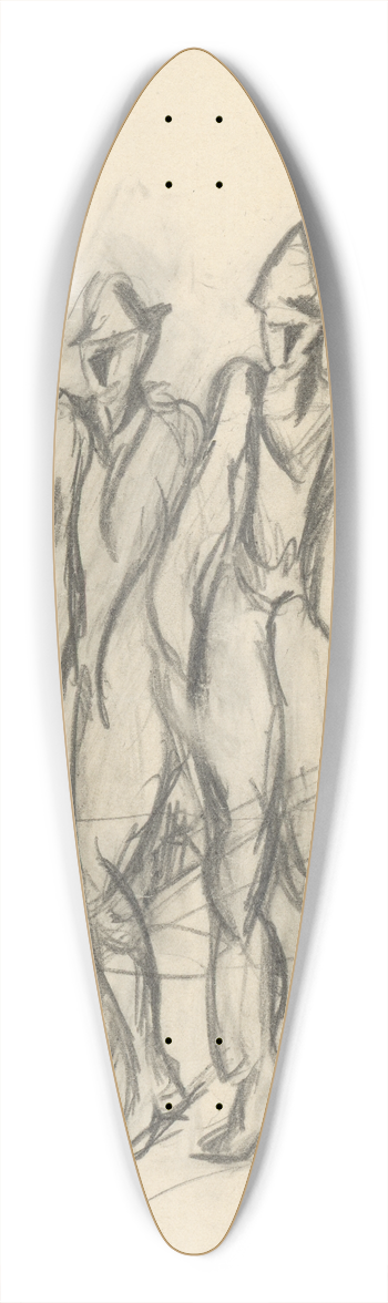 Kontantn Bauer - Dvaja tulci 39.3 inch art pintail longboard deck
