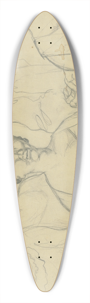 Kontantn Bauer - tdia enskch postv 39.3 inch art pintail longboard deck