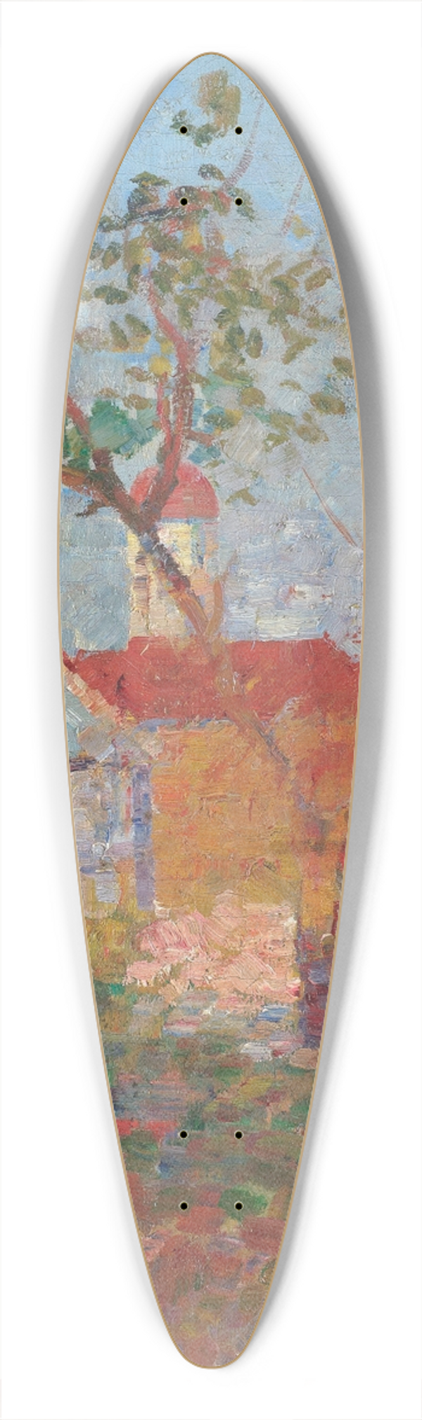 Kosta Milievi - The Church of St. Sava 39.3 inch art pintail longboard deck