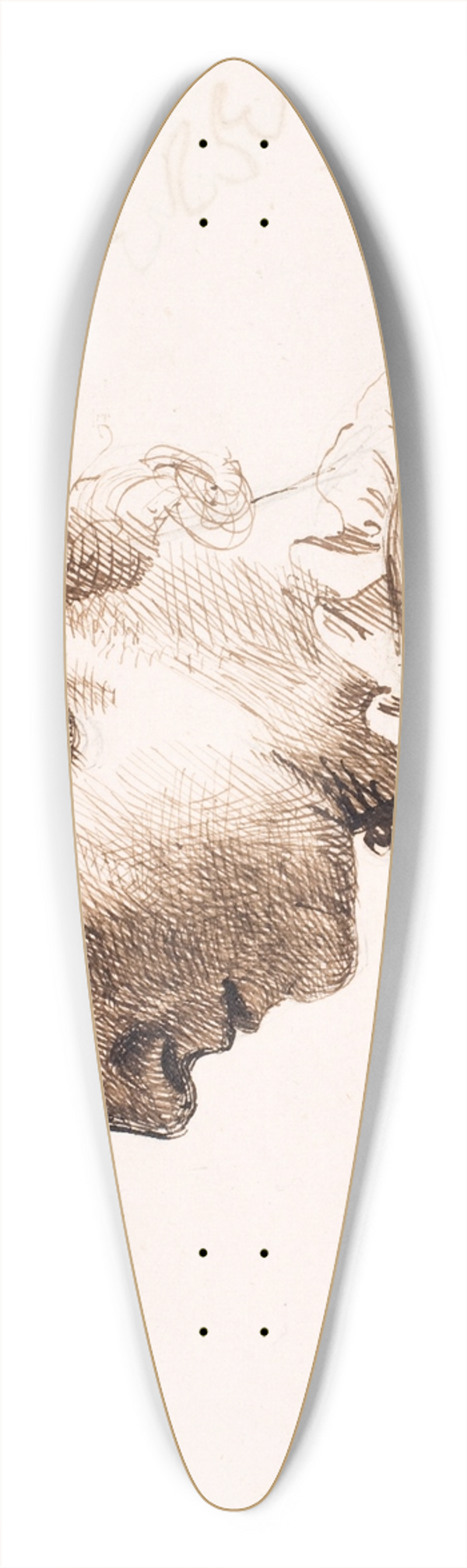 Kristian Zahrtmann - Kunstnerens sster Elisabeth. Profil t.v. Fletningefrisure 39.3 inch art pintail longboard deck
