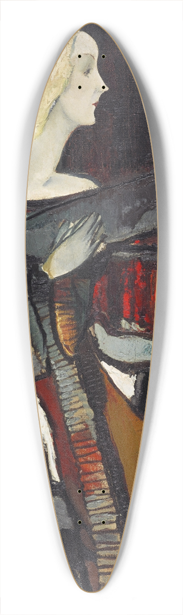 Krlis Padegs - Madonna with a Machine Gun 39.3 inch art pintail longboard deck