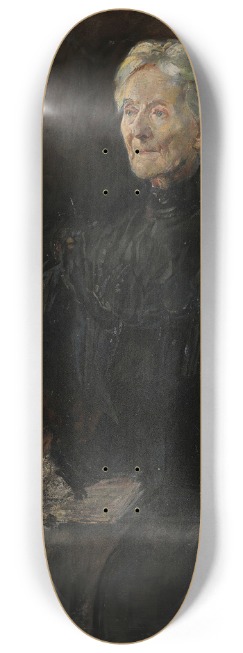 Christian Krohg - Portrait of Mrs. Betsy Gude 8.25 inch art skate deck