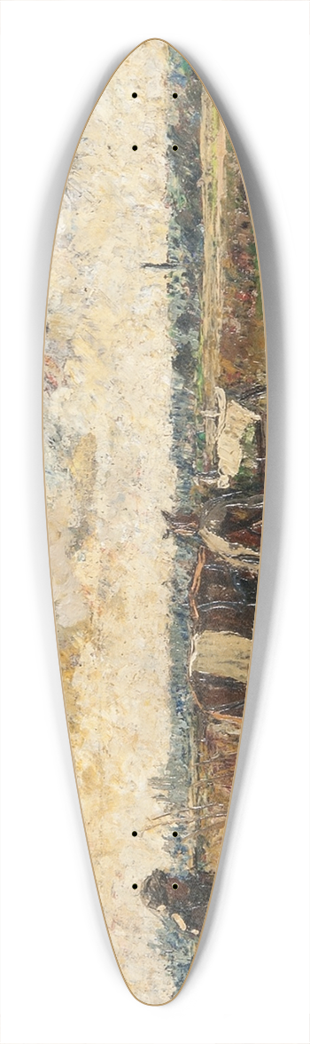 Kroly Kotsz - Plain with a Working Farmer 39.3 inch art pintail longboard deck