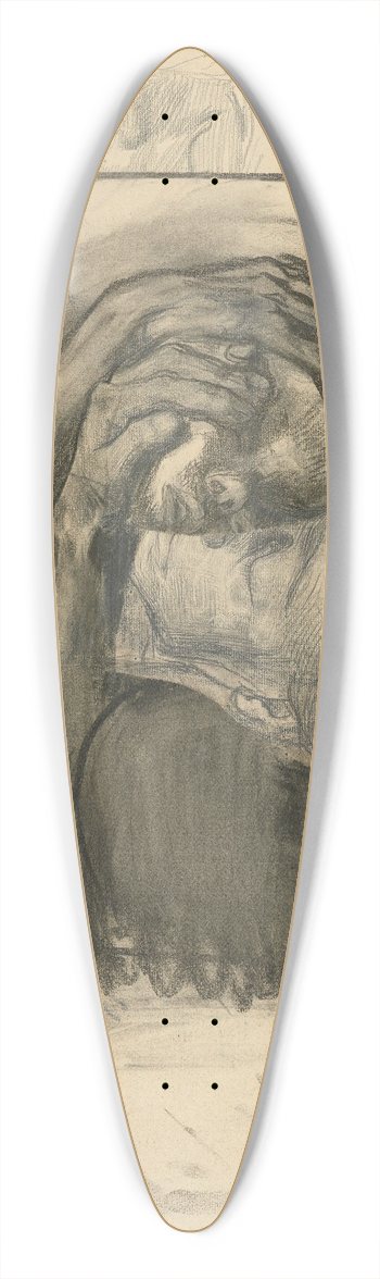 Kthe Kollwitz - Abschied 39.3 inch art pintail longboard deck