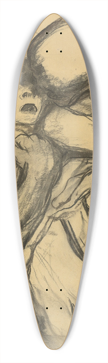 Kthe Kollwitz - Der Tod greift nach den Kindern 39.3 inch art pintail longboard deck