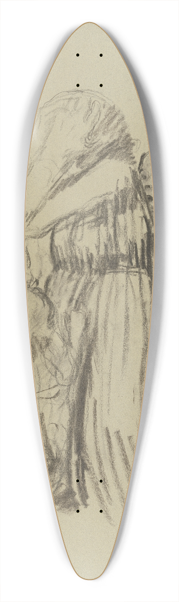 Kthe Kollwitz - Gefallen 39.3 inch art pintail longboard deck