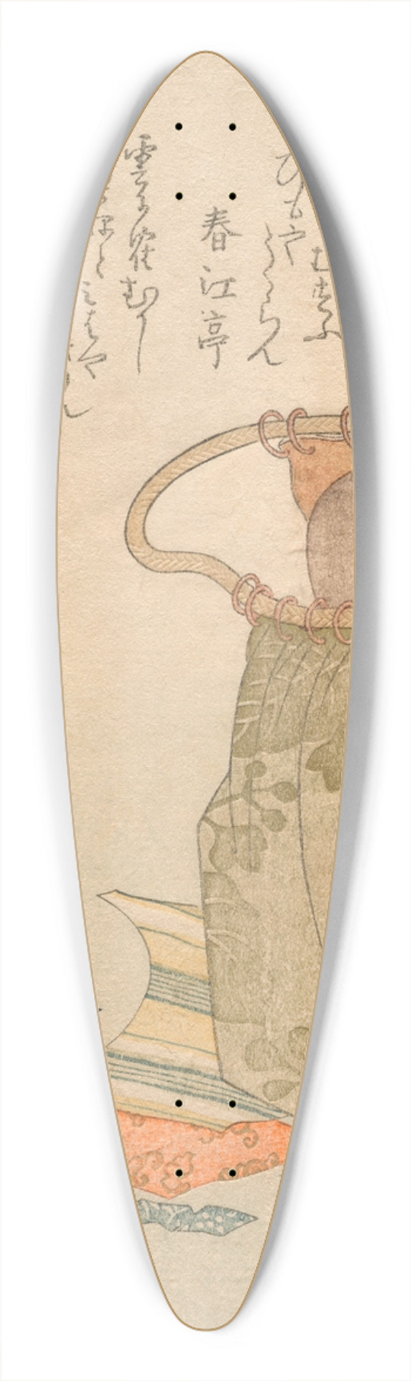 Kubo Shunman - Yellow; Old Brocade from Famous Bits and Pieces (Ki; Kokiran meibutsu gire), from the series Five Colors of Tea Utensils (Chakigoshiki) 39.3 inch art pintail longboard deck
