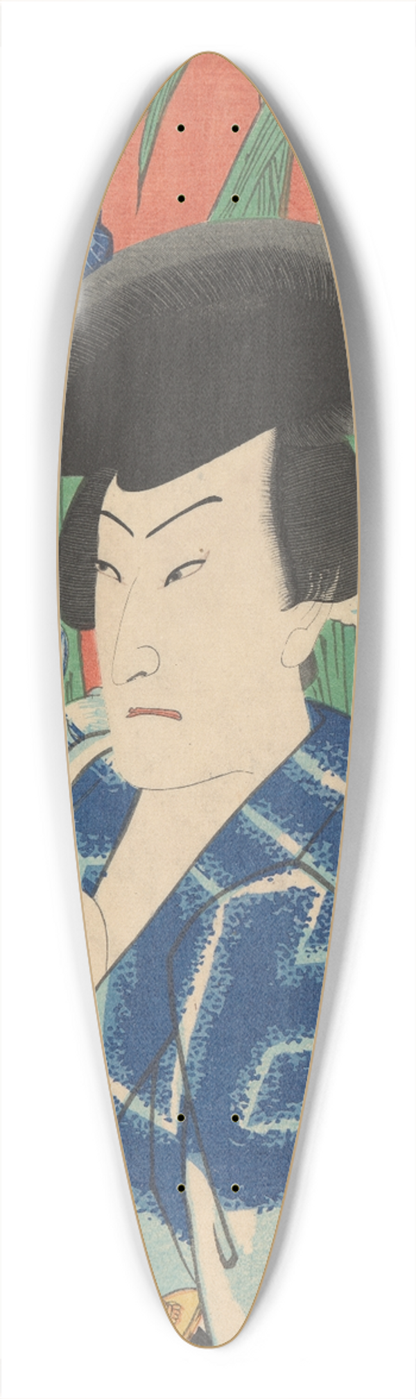 Kunichika Toyohara - Band Hikosabur in the role of Nizaemon 39.3 inch art pintail longboard deck