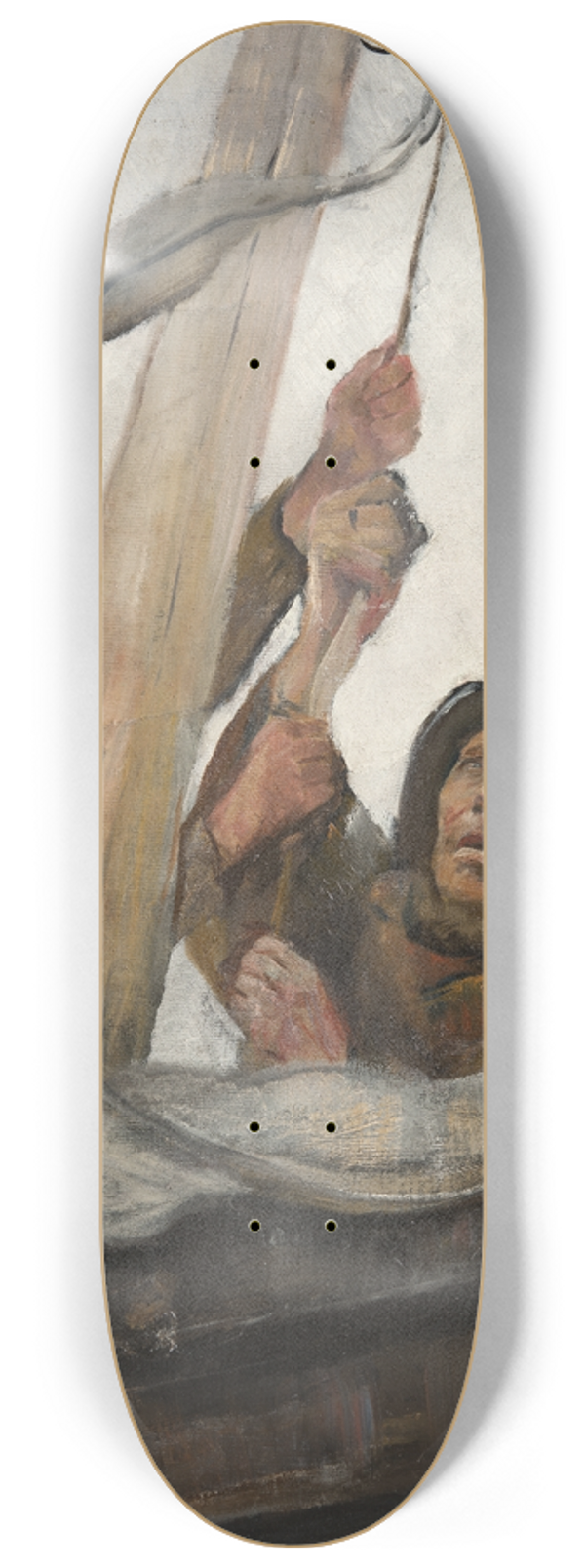 Christian Krohg - Setting Sail 8.25 inch art skate deck