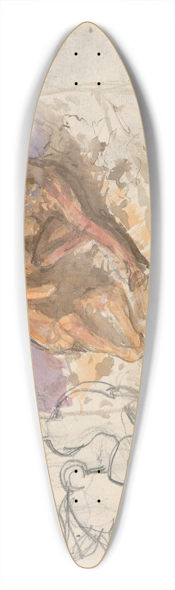 Ladislav Mednynszky - Character studies 39.3 inch art pintail longboard deck