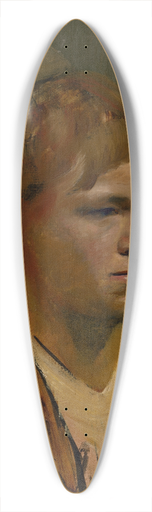 Ladislav Mednynszky - Fair-Headed Boy with Red Point in the Background 39.3 inch art pintail longboard deck