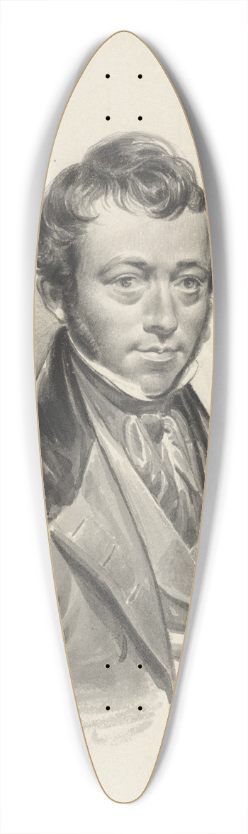 Lambertus Johannes Hansen - Zelfportret van Lambertus Johannes Hansen 39.3 inch art pintail longboard deck