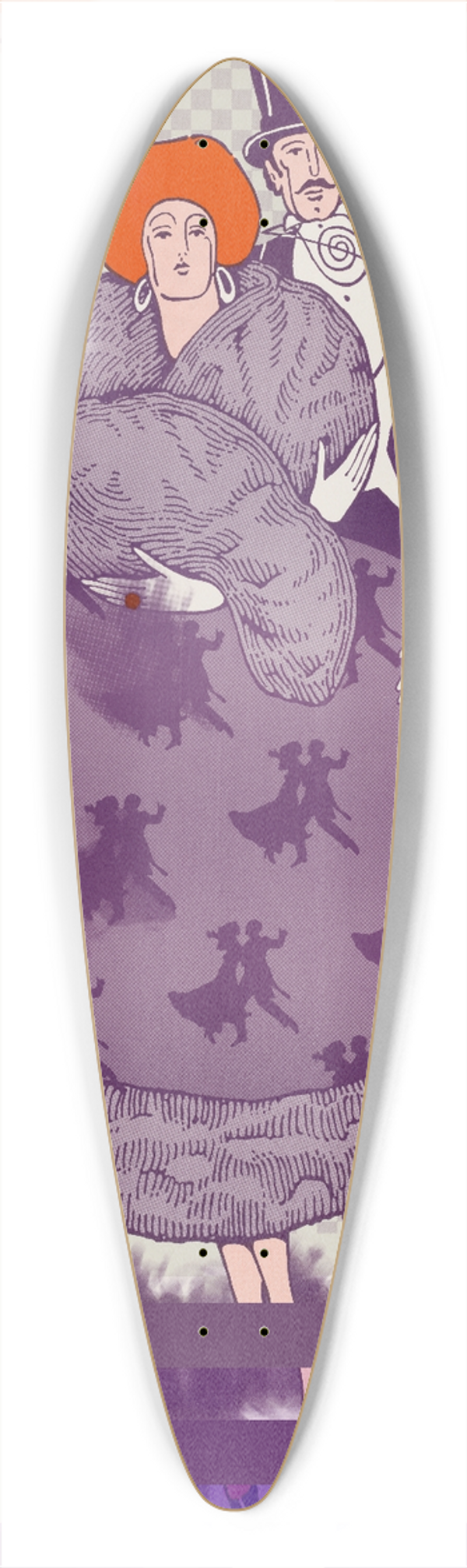 Lanny Sommese - 1980 charity ball 39.3 inch art pintail longboard deck