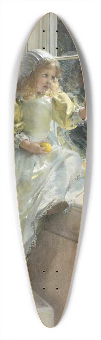 Laura Theresa Alma-Tadema - A Looking Out Owindow, Sunshine 39.3 inch art pintail longboard deck