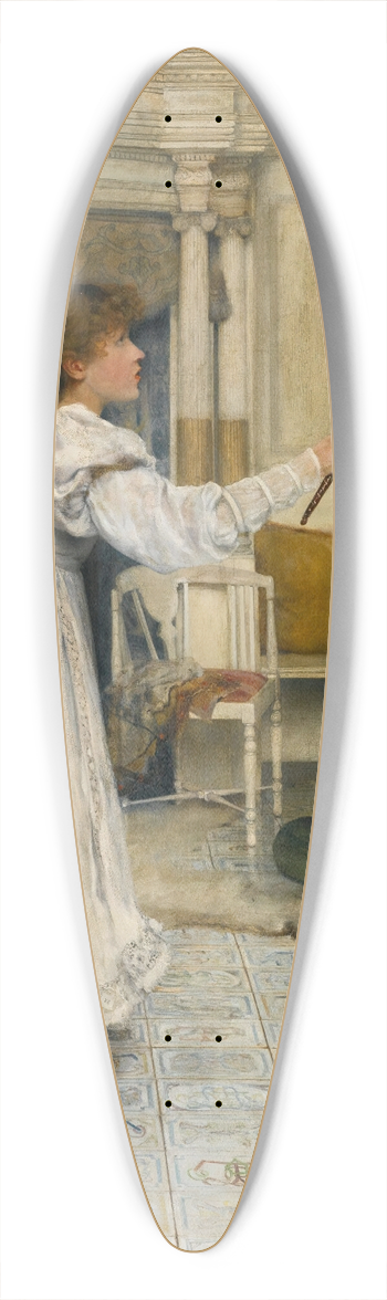 Laura Theresa Alma-Tadema - Battledore And Shuttlecock 39.3 inch art pintail longboard deck