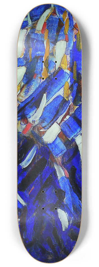 Christian Rohlfs - Abstraction (the Blue Mountain) 8.25 inch art skate deck