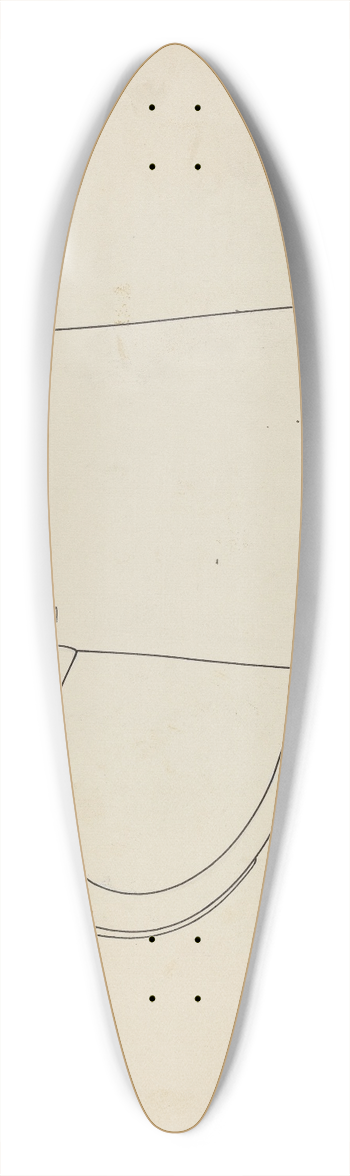 Lawrence Flynn - Silver Tankard 39.3 inch art pintail longboard deck