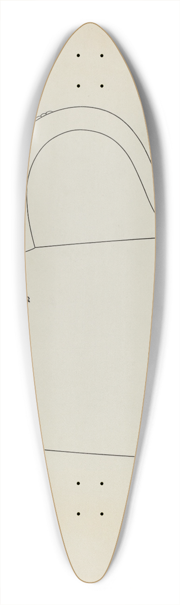 Lawrence Flynn - Silver Tankard 39.3 inch art pintail longboard deck