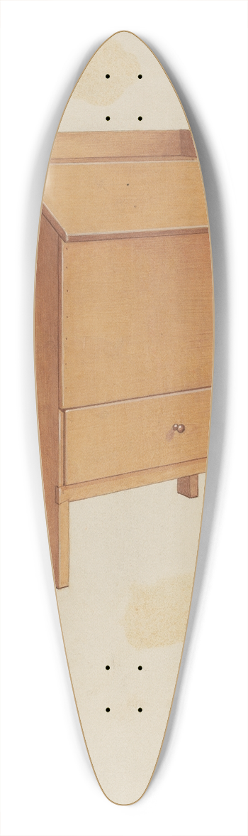 Lawrence Foster - Shaker Wood Box 39.3 inch art pintail longboard deck