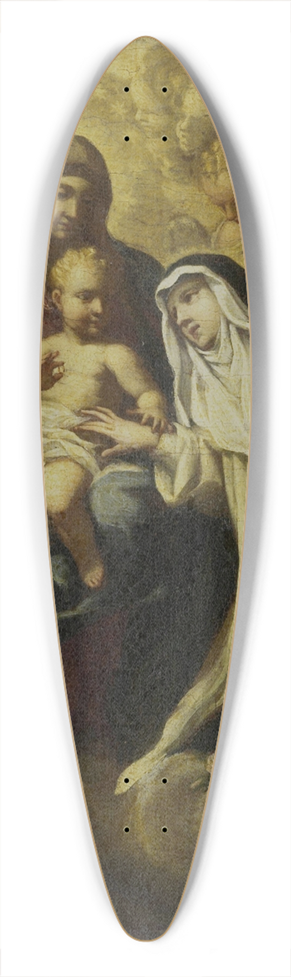 Lazzaro Baldi - The Mystic Marriage of St Rose of Lima 39.3 inch art pintail longboard deck