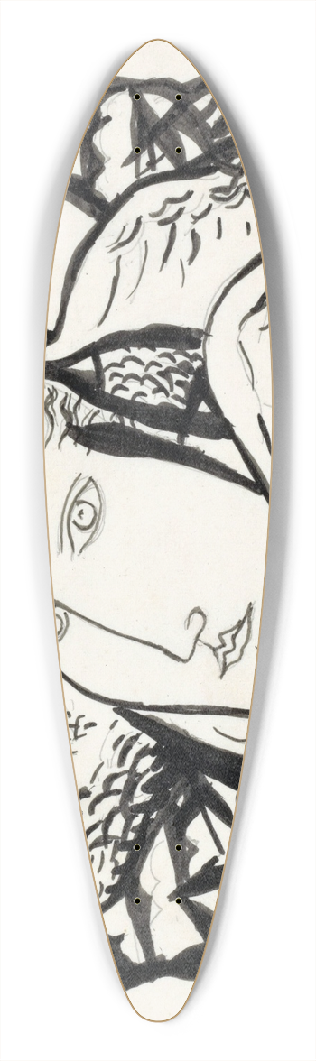 Leo Gestel - Venus Vignet voor boek Lart Hollandais contemporain van Paul Fierens 39.3 inch art pintail longboard deck