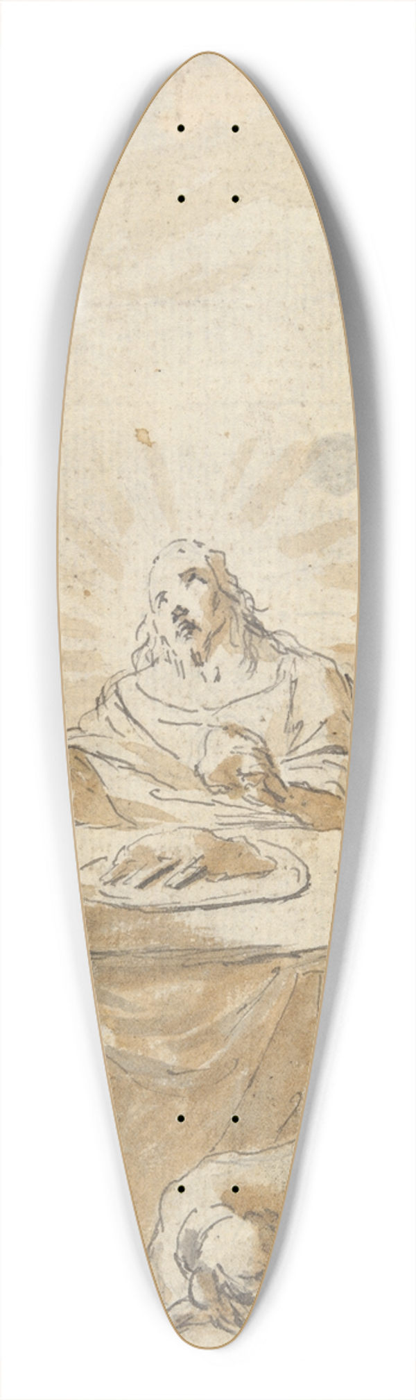Leonaert Bramer - Supper atEmmaus 39.3 inch art pintail longboard deck