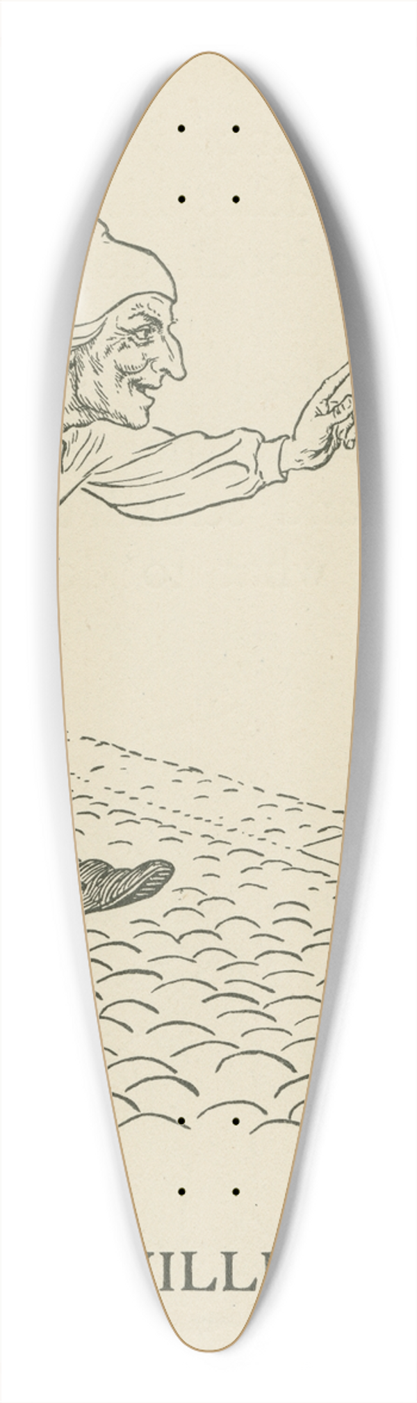Leonard Leslie Brooke - Wee Willie Winkie 3 39.3 inch art pintail longboard deck