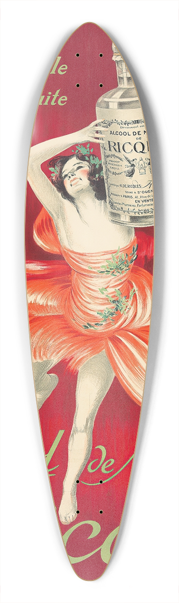 Leonetto Cappiello - Alcool De Menthe Ricqls 39.3 inch art pintail longboard deck