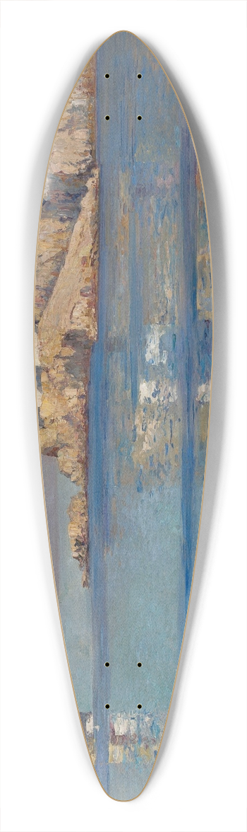 Leontine von Littrow - Marine landscape 39.3 inch art pintail longboard deck