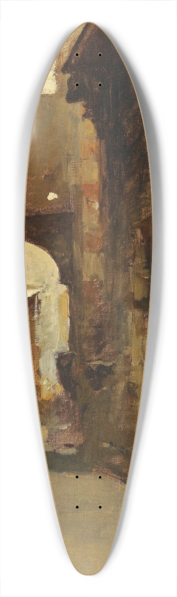 Leopold Carl Mller - Oriental Street 39.3 inch art pintail longboard deck
