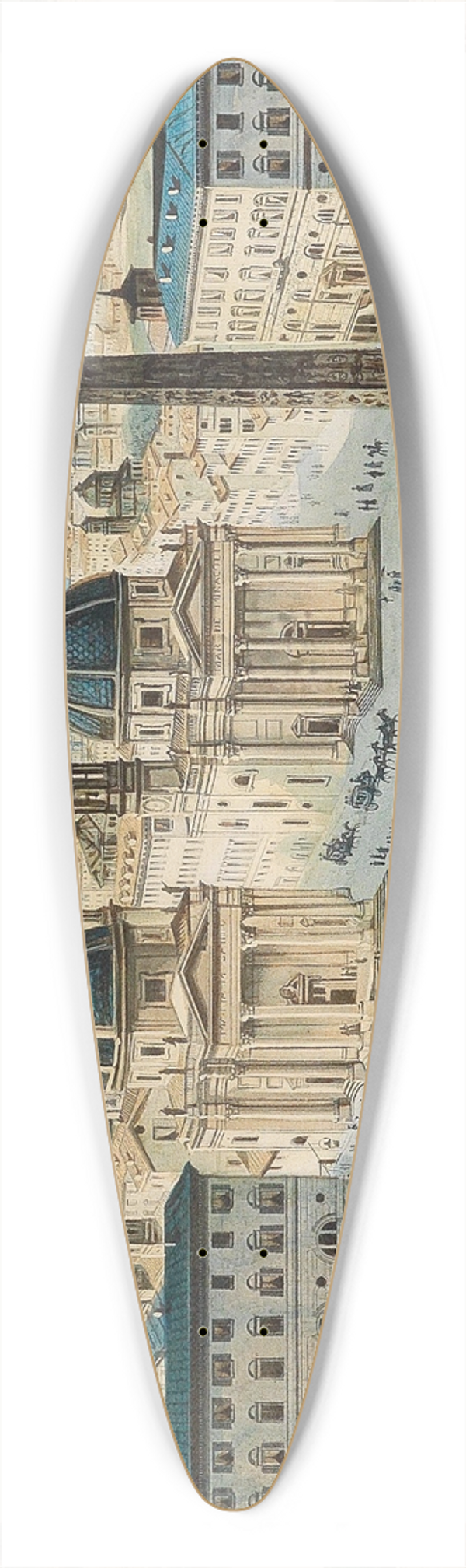 Leopoldo Calvi - Panorama von Rom 39.3 inch art pintail longboard deck