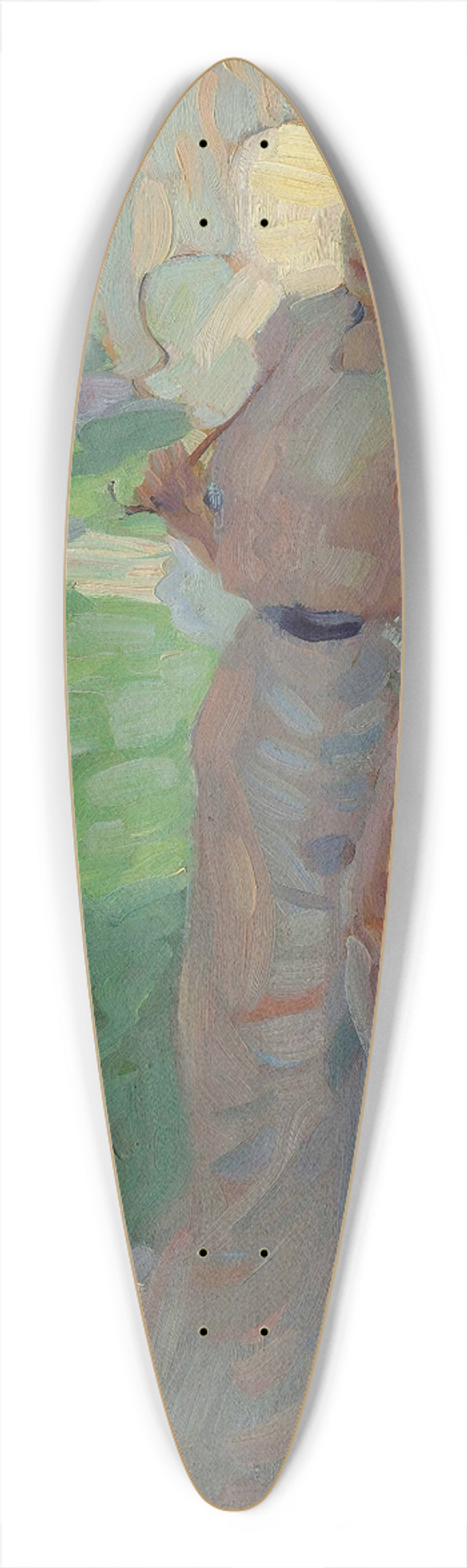 Leo Putz - A summer day in the Park 39.3 inch art pintail longboard deck