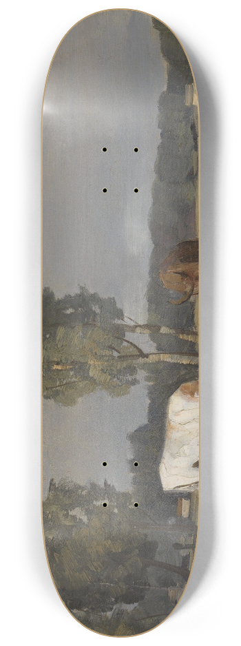 Christian Skredsvig - French Landscape with Cattle 8.25 inch art skate deck